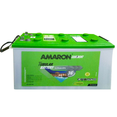 Amaron Current AR165ST36 165Ah Inverter Battery, Warranty : 36 Months (24 Months full replacement + 12 Months Pro-Rata)