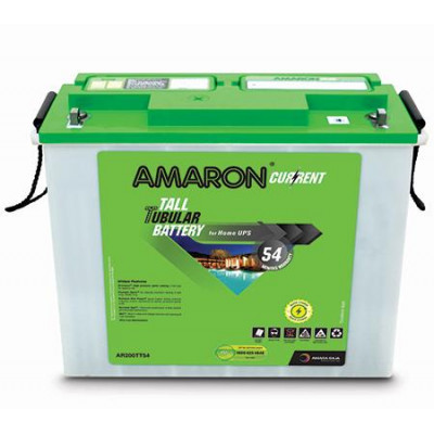 Amaron Current DP220TT54 220Ah Tall Tubular Inverter Battery, Warranty : 54 Months (36 Months full replacement + 18 Months Pro-Rata)