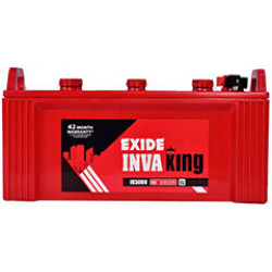 Exide Inva King 1350 (135 Ah), Warranty : 42 Months ( 21 Months full replacement + 21 Months Pro-Rata)