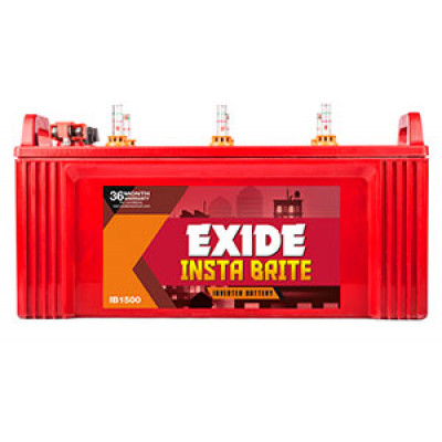EXIDE INSTA BRITE  FIB0-IB1500  (150Ah), Warranty : 36 Months (18 Months full replacement + 18 Months Pro-Rata)