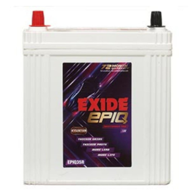 Exide EPIQ 35R 35Ah Battery, Warranty : 77 Months ( 42Months Full Replacement + 35 Months Pro-Rata)