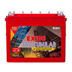 Exide Inva Tubular IT850 230Ah Inverter Battery, Warranty : 66 Months ( 48 Months full replacement + 18 Months Pro-Rata)