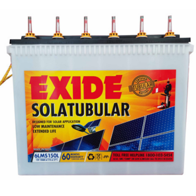 Exide Solar Blitz 6SBZ150 150Ah Battery, Warranty : 60 Months full repalcement