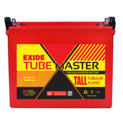 Exide Tube Master TMTT2000 200Ah Tall Tubular Inverter Battery, Warranty: 54 Months(36 Months Full Replacement+ 18 Months Pro-Rata)