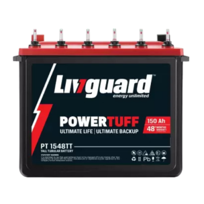 Livguard Invertuff IT1548TT 150Ah Inverter Battery, Warranty : 48 Months (30 Months Full Replacement + 18 Months Pro-Rata)