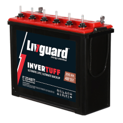 Livguard Invertuff IT2048TT 200Ah Inverter Battery, Warranty : 48 Months (24 Months Full Replacement + 24 Months Pro-Rata) 