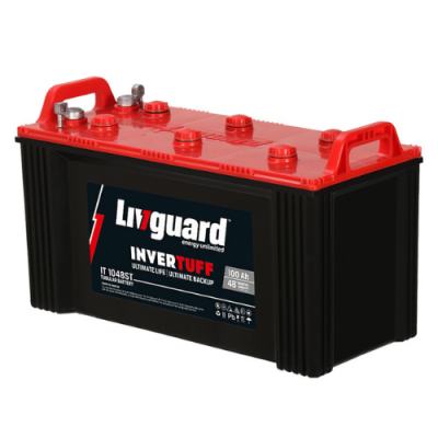 Livguard Invertuff IT1048ST 100Ah Inverter Battery, Warranty : 48 Months (24 Months Full Replacement + 24 Months Pro-Rata)