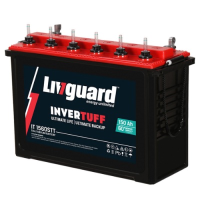 Livguard Invertuff IT1560STT 150Ah Inverter Battery, Warranty : 60 Months ( 36 Months Full Replacement + 24 Months Pro-Rata)